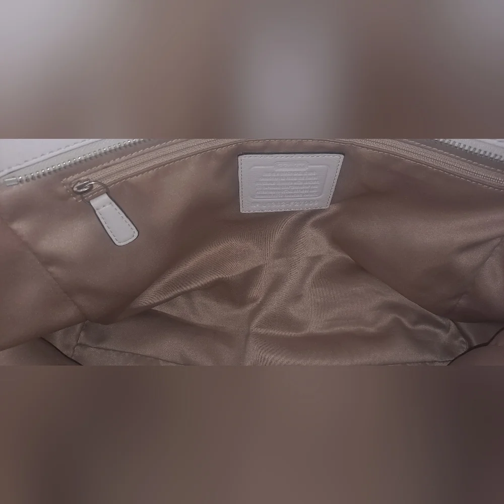 Coach White Tan Zebra Purse - Picture 13 of 16